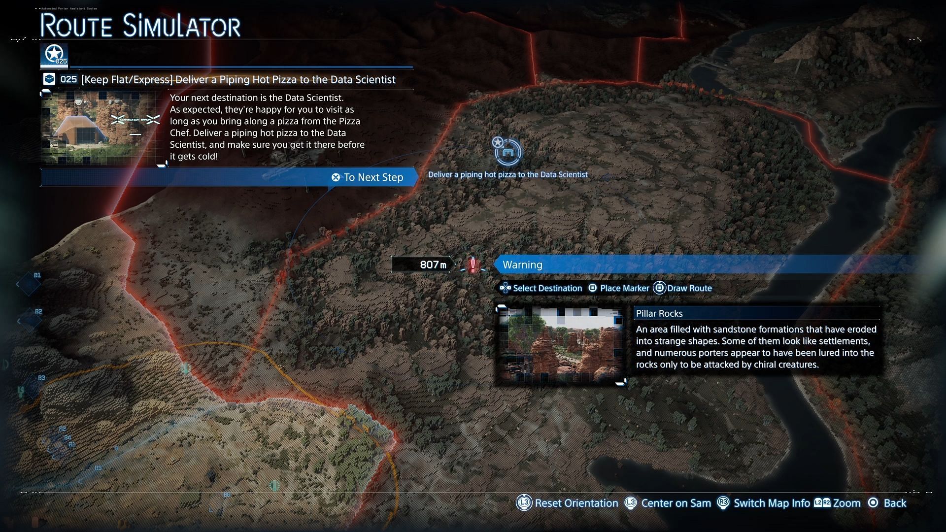 Deliver hot Pizza to the Data Scientist in Episode 7 (Image via Kojima Productions/Sportskeeda Gaming)